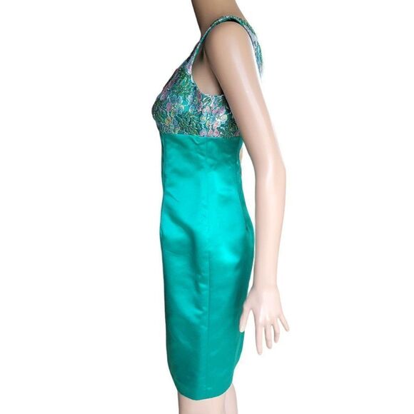 Donna Morgan Mini Green Cocktail Dress (Size 4) - Picture 4 of 8